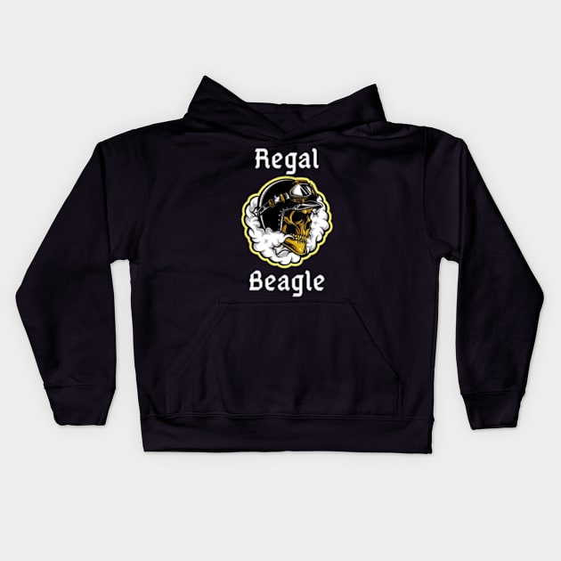 Regal beagle vintage Kids Hoodie by Clewg